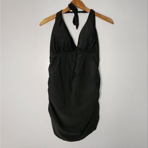 Jaclyn Smith swim suit one piece black new with tags tummy minimizing size 18